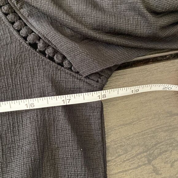 Cato Black Blouse long sleeve ruffled arm - Picture 8 of 8